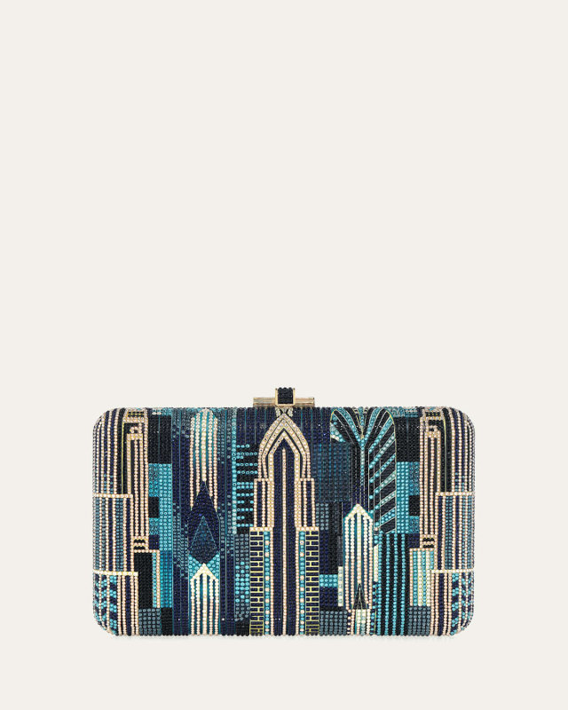 Art Deco Skyline Crystal Clutch Bag